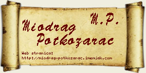 Miodrag Potkozarac vizit kartica